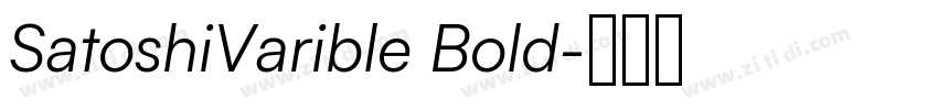 SatoshiVarible Bold字体转换
